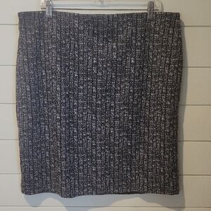 BLACK LABEL BY EVAN- PICONE SKIRT  XL  BLACK/WHITE